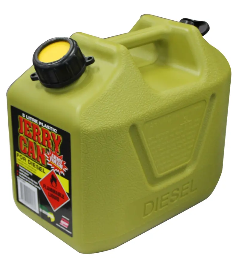 5-Litre Diesel Fuel Can – Yellow Polyethylene Construction 1