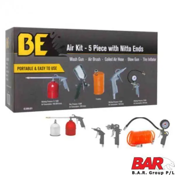 5-Piece Air Tool Accessory Kit – Compact Maintenance Bundle 1