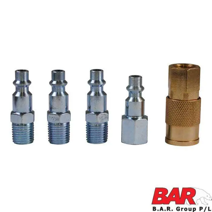 5-Piece Nitto-Style 1/4" Quick-Connect Fitting Pack 1