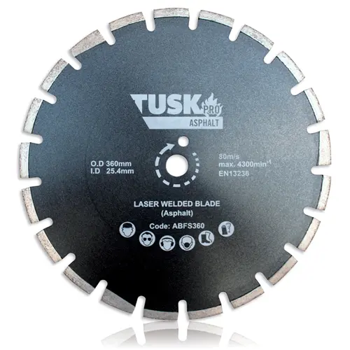 Abhs410 Asphalt Diamond Blade – 16" Heavy-Duty Turbo Segment 1