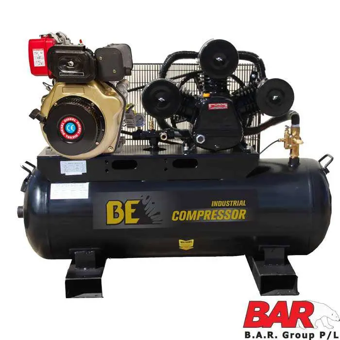 Be 160L Diesel-Powered Industrial Air Compressor With Belt-Drive System 1
