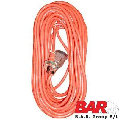 Be'S 15M Orange High-Visibility Safety Extension Lead (15A) 1