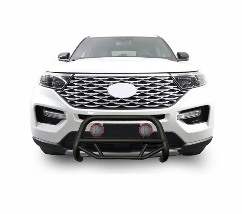 Black Horse Off-Road Mbt-Mf612-Plfr Textured Steel Nerf Steps With License Plate Relocator 1