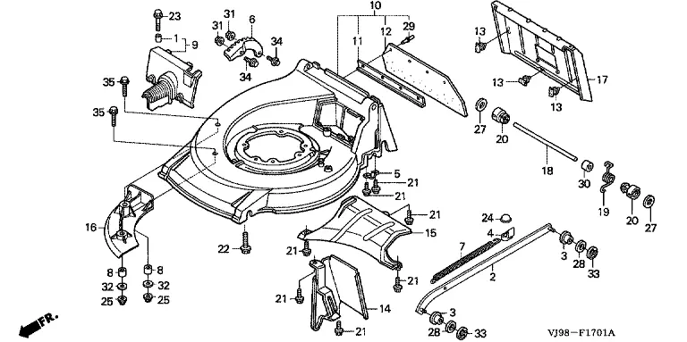 Discharge Guard Hru216D – Oem Lawn Mower Deflector Shield 1
