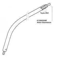 Drive Shaft Compatible With Emak Sparta25Tr, Sparta250T, Sparta26, Tr60E, Tr61E, And Tr92E Models 1