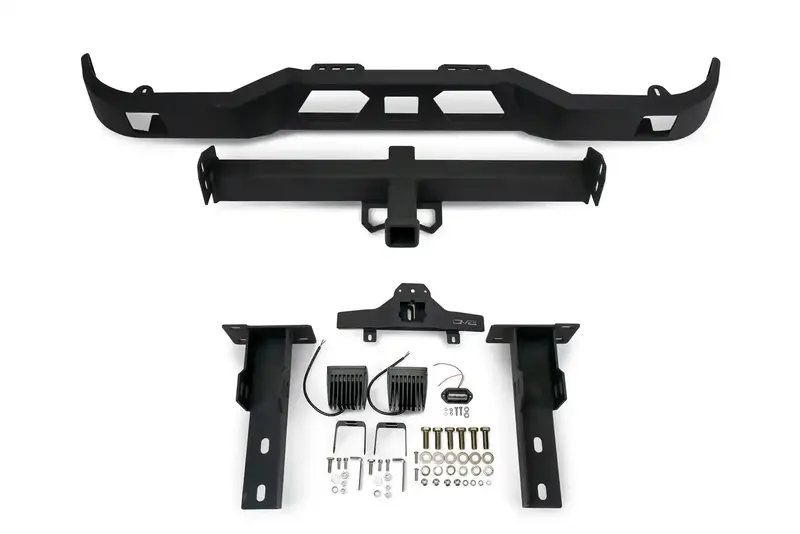 Dv8 Offroad Rbgl-05 Ultra-Slim High-Clearance Rear Bumper For 2020–2022 Jeep Gladiator – Includes Integrated Hitch And Steps 1