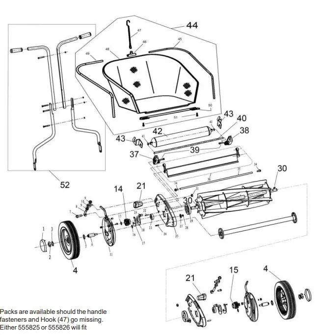 Left-Hand Roller Bracket Assembly – Fits 460H/Mow Models 1