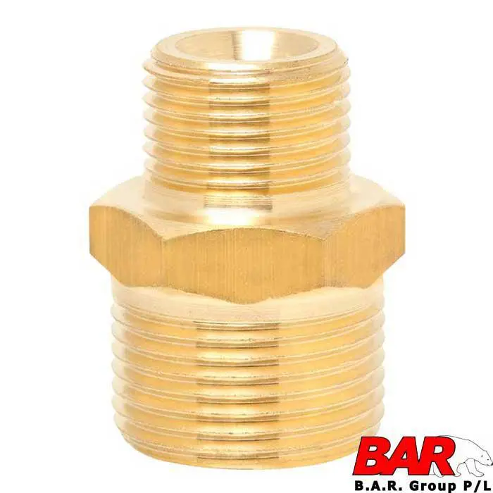 M22 × 3/8" Bsp Male-To-Male Threaded Adapter Fitting 1