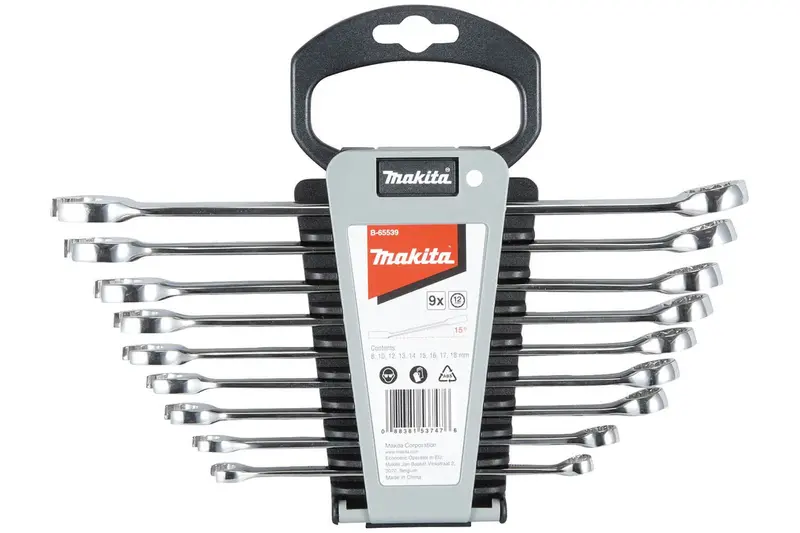 Makita 9-Piece Combination Wrench Set (8–18Mm) – B-65539 (Legacy) 1