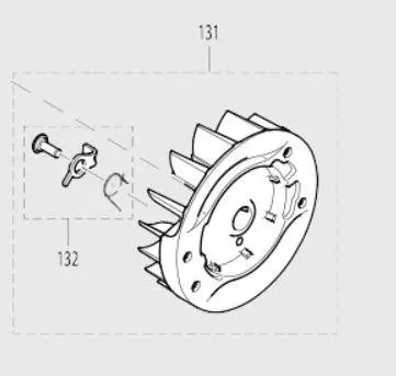 Makita Ea6100P Flywheel Assembly #130141101 1