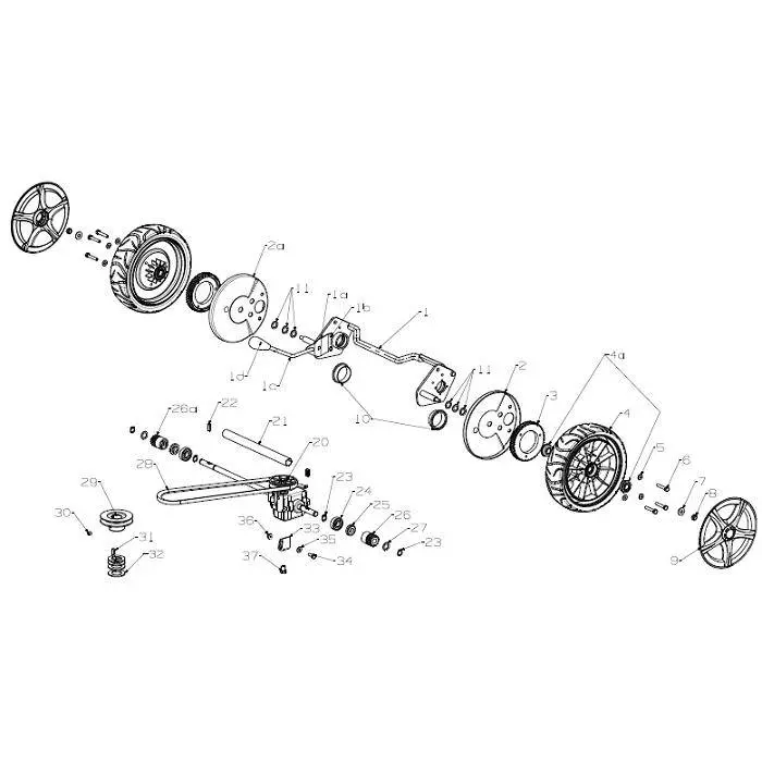 Masport 220Mm Self-Propelled Lawnmower Wheel – Model 579070 1