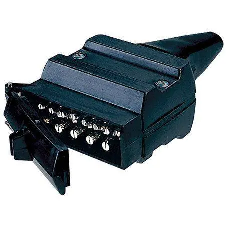Narva 12-Pin Flat Trailer Plug – Plastic Male (Model 82171Bl) 1
