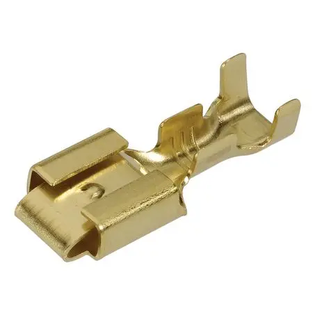 Narva Brass Female Blade Connectors – 6.3 × 0.8 Mm Locking Tang, Non-Insulated (100-Pack) 1