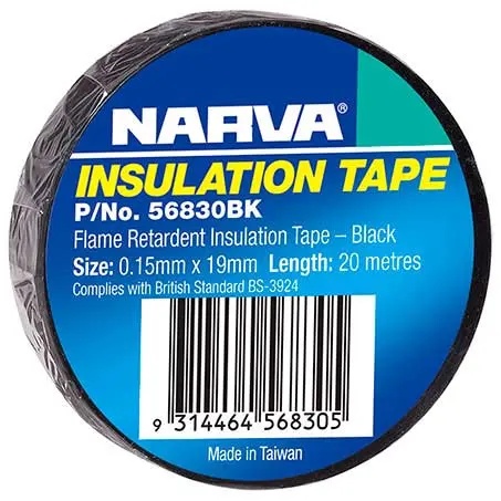 Narva Pvc Insulation Tape – Black, Heavy-Duty Grade 1