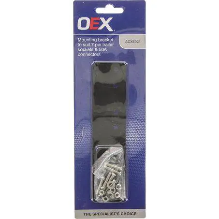 Oex Mounting Plate For 7-Pin Flat Socket & 50A Anderson Connector (Acx6921) 1