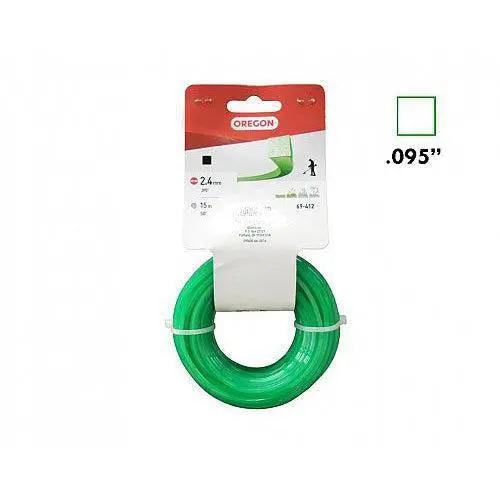 Oregon Green .095" (2.4 Mm) Square Trimmer Line 1
