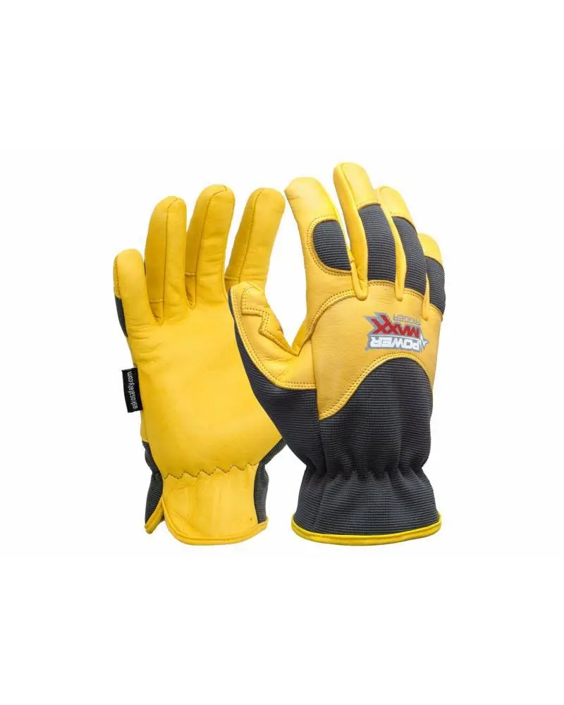 Powermaxx Rigger Gloves – Heavy-Duty Cowhide Work Gloves With Reinforced Grip 1