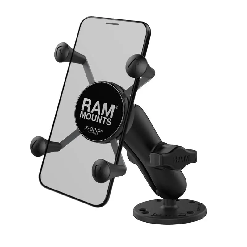 Ram Mounts X-Grip Smartphone Holder — Drill-Down Base With Universal Cradle (Model B-138-Un7U) 1