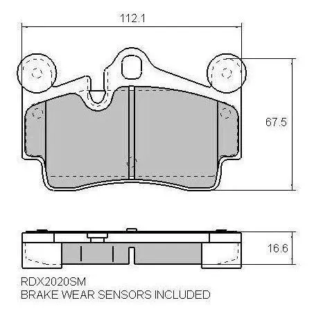 Rda Phantom Ceramic Rear Brake Pads Rdc2020 For Audi Q7, Porsche, And Volkswagen Models 1