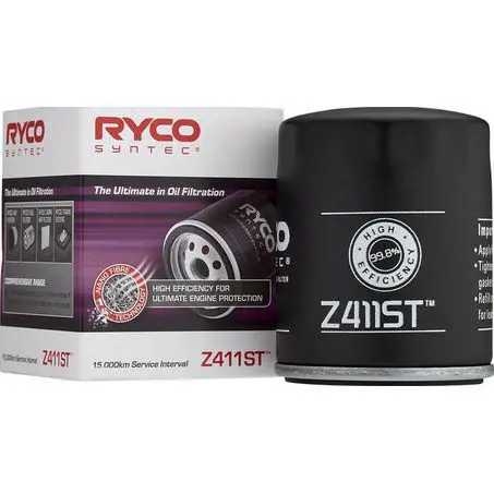 Ryco Z411St Syntec High-Performance Spin-On Oil Filter For Subaru, Honda, Mazda, Haval & Fiat 1