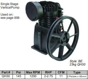 Single-Stage Vertical Air Compressor Pump – Industrial Duty 1