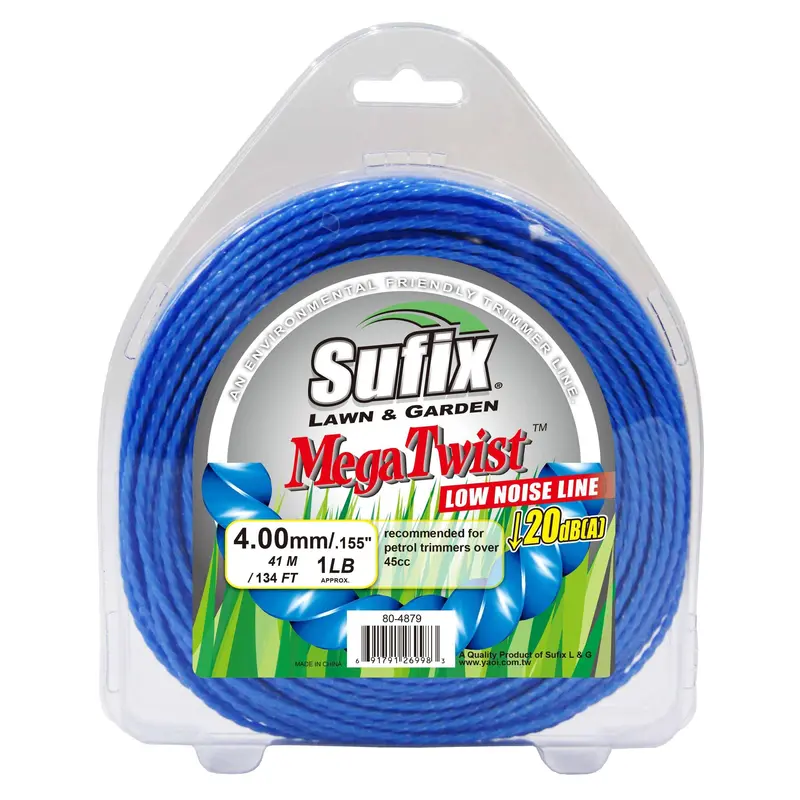 Sufix Megatwist Nylon Trimmer Cord .095" (2.4Mm), 1 Lb Clamshell 1