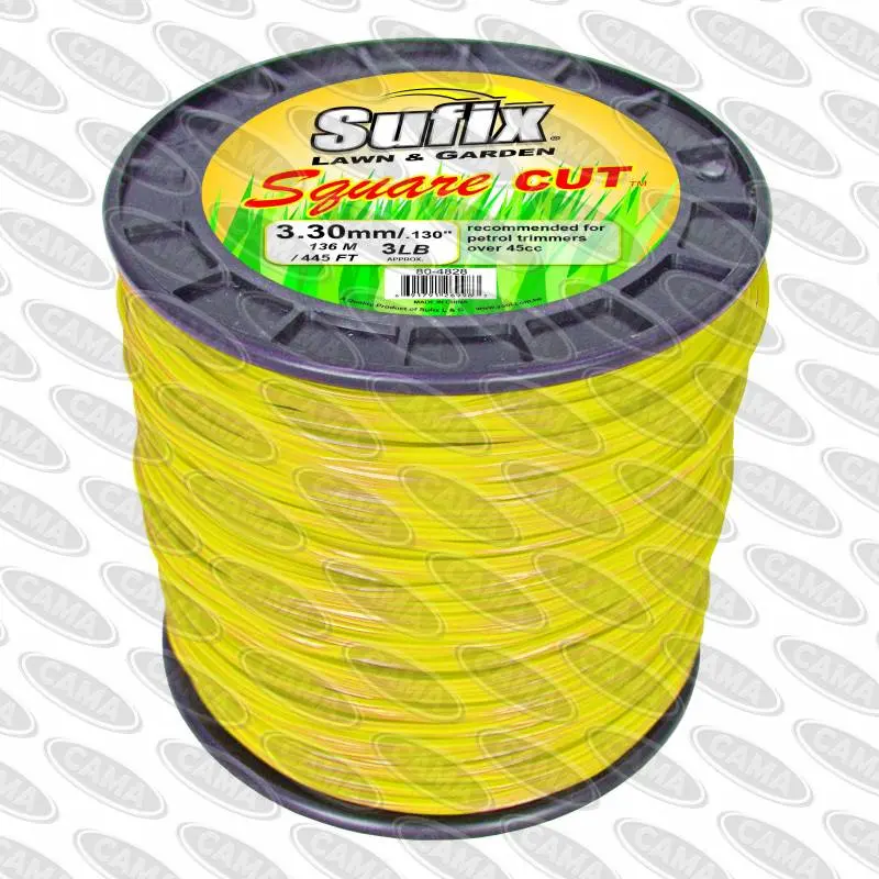 Sufix Square Nylon Trimmer Line Spool – 3 Lb, .130" (3.3 Mm) 1