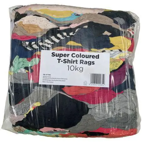 Super Coloured T-Shirt Rags – 10Kg Bulk Pack For Workshops 1
