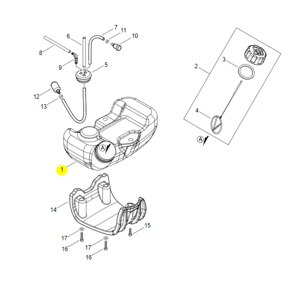 T262X Fuel Tank Assembly – Oem Part A350-002350 1