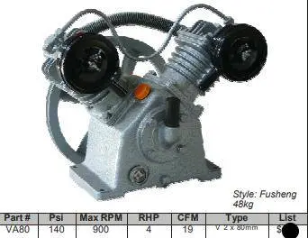 Va80 Two-Cylinder Air Compressor Pump – Heavy-Duty Design 1