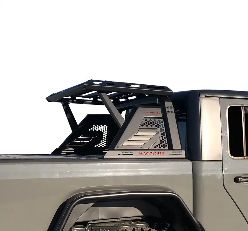 Black Horse Off Road Ar2-05Ba3 Armour Ii Roll Bar With Integrated Cargo Basket 1