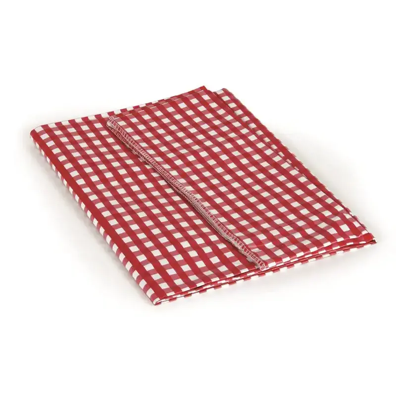 Camco Vinyl Tablecloth – Rectangular 52" X 84", Red-And-White Checkered Pattern 1