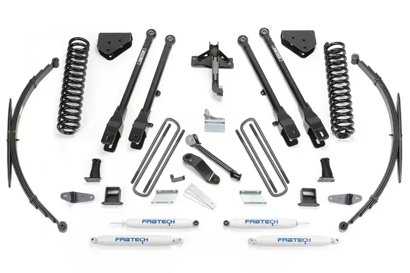 Fabtech 8-Inch 4-Link Suspension System With Rear Leaf Springs For 2008–2016 F-250/F-350 4Wd 1