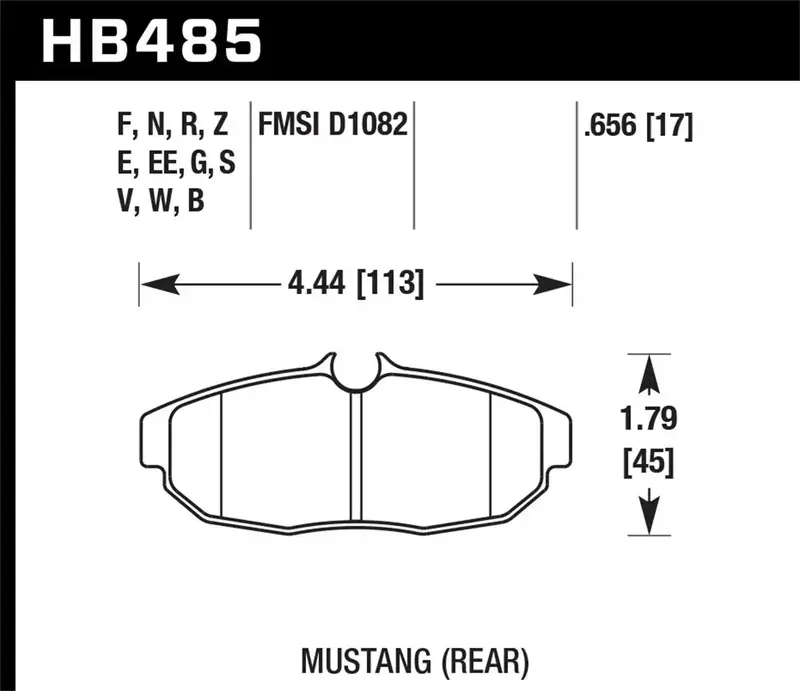 Hawk Performance Hp Plus Front Disc Brake Pads – 0.656" Thickness (Hb485N.656) 1