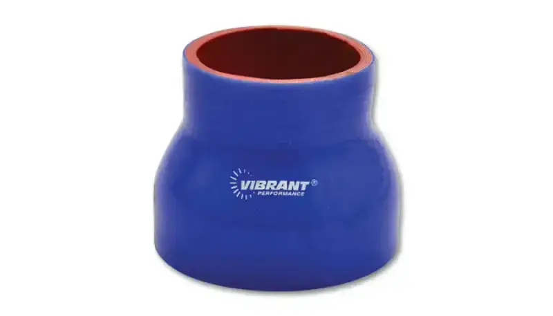 Vibrant 4-Ply Silicone Transition Hose – 2.25" To 2.75" Id, 3" Length, Blue Reinforced Connector 1