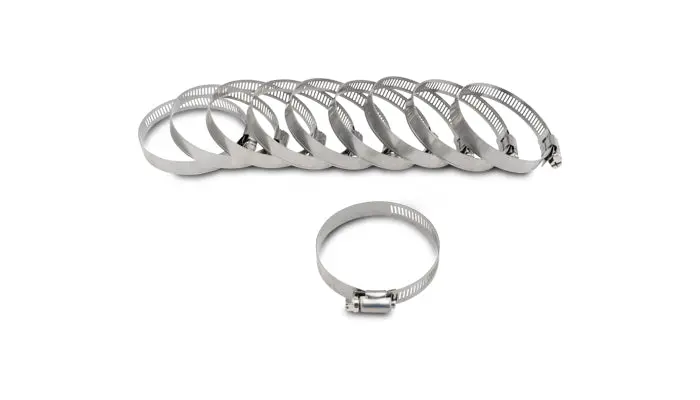 Vibrant Performance 12155 Stainless Steel Worm Gear Clamps (10-Pack, 2.79–3.74 Inch Range) 1